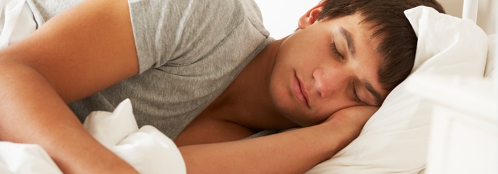 Man-Sleeping Man Sleeping In Bed